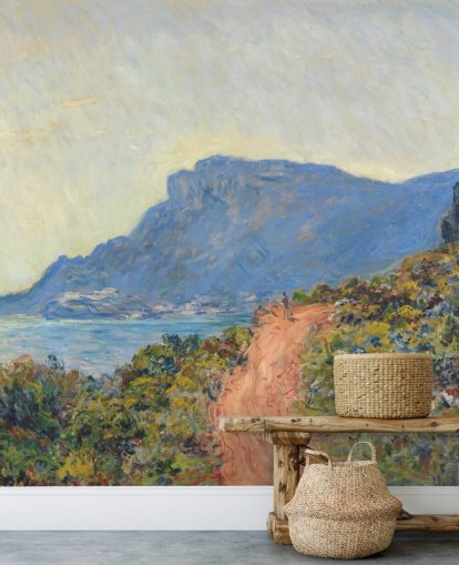 Kunstmalerei namens La Corniche in der Nähe von Monaco von Claude Monet für Schlafzimmer und Wohnzimmer