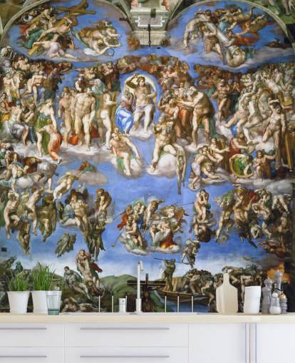 fine art wallpaper mural called The Last Judgment by Michelangelo for ceilings fine art wallpaper mural called The Last Judgment by Michelangelo for ceilings