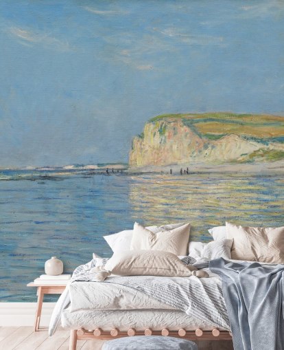 monet wall mural called Low Tide at Pourville, near Dieppe 