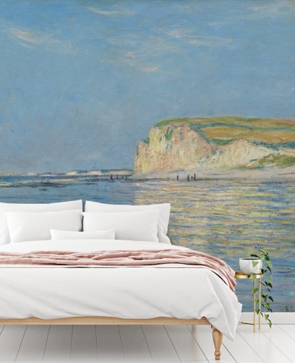 mural de parede de Monet chamado Low Tide em Pourville, perto de Dieppe 