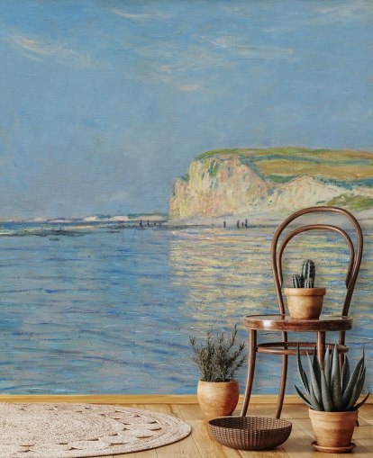 mural de pared de Monet llamado Marea baja en Pourville, cerca de Dieppe 