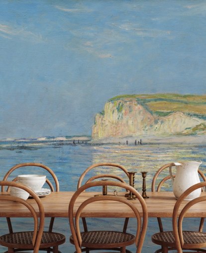 monet veggmaleri kalt Low Tide i Pourville, i nærheten av Dieppe 