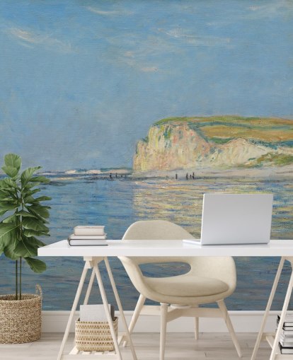 monet wall mural called Low Tide at Pourville, near Dieppe 