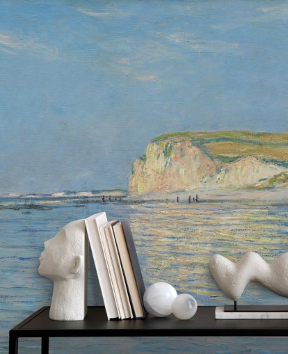 Monet-Wandbild namens Low Tide in Pourville, in der Nähe von Dieppe 