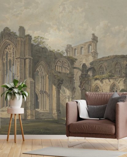 taidetaustakuvamaalaus nimeltä Melrose Abbey lännestä makuuhuoneisiin ja olohuoneisiin taidetaustakuvamaalaus nimeltä Melrose Abbey lännestä makuuhuoneisiin ja olohuoneisiin