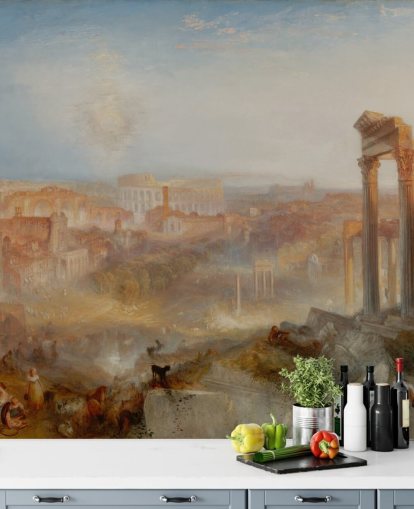 mural de papel de parede de belas artes chamado Modern Rome - Campo Vaccino de J. M. W. Turner para quartos e salões mural de papel de parede de belas artes chamado Modern Rome - Campo Vaccino de J. M. W. Turner para quartos e salões