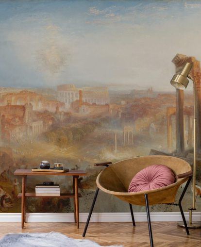 kunsttapet vægmaleri kaldet Modern Rome - Campo Vaccino af J. M. W. Turner til soveværelser og lounger