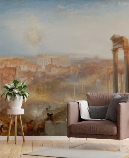 kunsttapet veggmaleri kalt Modern Rome - Campo Vaccino av J. M. W. Turner for soverom og salonger kunsttapet veggmaleri kalt Modern Rome - Campo Vaccino av J. M. W. Turner for soverom og salonger