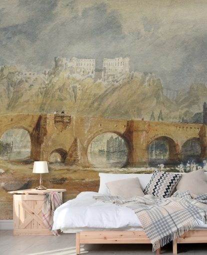 murale artistico chiamato Il ponte sulla Mosella a Coblenza di J. M. W. Turner per camere da letto, salotti e uffici domestici murale artistico chiamato Il ponte sulla Mosella a Coblenza di J. M. W. Turner per camere da letto, salotti e uffici domestici