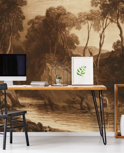 fine art wall mural called Near Blair Athol by J. M. W. Turner for hallways, bedrooms and living rooms fine art wall mural called Near Blair Athol by J. M. W. Turner for hallways, bedrooms and living rooms