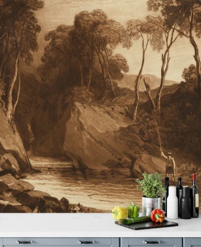 fine art wall mural called Near Blair Athol by J. M. W. Turner for hallways, bedrooms and living rooms