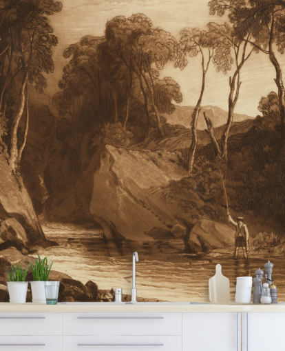 fine art wall mural called Near Blair Athol by J. M. W. Turner for hallways, bedrooms and living rooms
