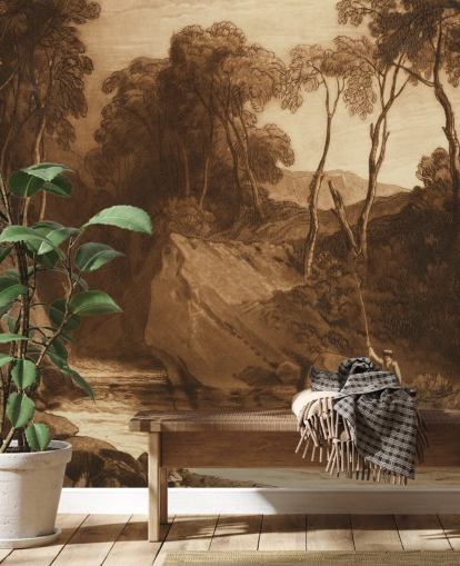 murale d'arte chiamato Near Blair Athol di J. M. W. Turner per corridoi, camere da letto e salotti