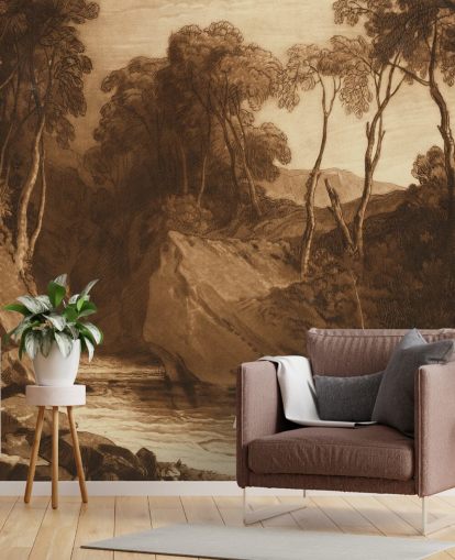 murale d'arte chiamato Near Blair Athol di J. M. W. Turner per corridoi, camere da letto e salotti