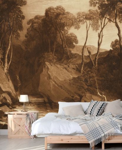 Kunsttapete mit dem Titel Near Blair Athol von J. M. W. Turner für Flure, Schlafzimmer und Wohnzimmer