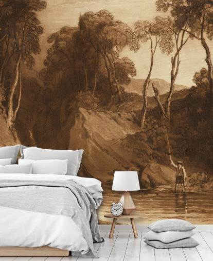 murale d'arte chiamato Near Blair Athol di J. M. W. Turner per corridoi, camere da letto e salotti