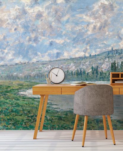 carta da parati d'arte murale chiamata La Senna a Vetheuil di Claude Monet