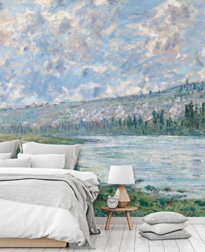 carta da parati d'arte murale chiamata La Senna a Vetheuil di Claude Monet