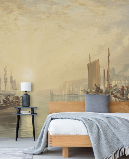 papier peint mural d'art intitulé Sunrise, Margate de J. M. W. Turner pour les chambres à coucher, les salons et les bureaux à domicile