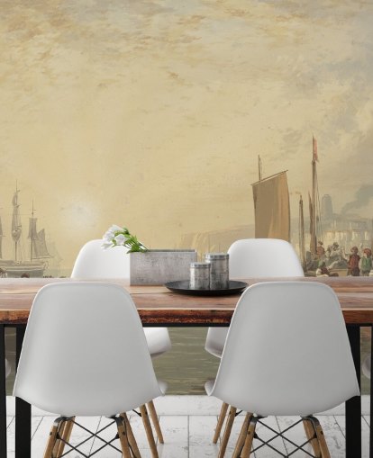 Kunsttapete mit dem Titel Sunrise, Margate von J. M. W. Turner für Schlafzimmer, Wohnzimmer und Heimbüros