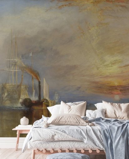 fine art wallpaper mural called The Fighting Temeraire by J. M. W. Turner