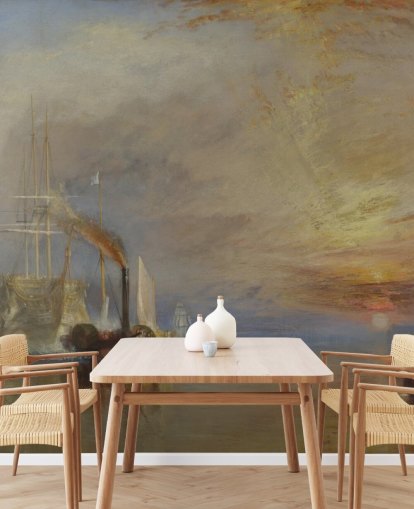 Taidetapetti seinämaalaus nimeltä The Fighting Temeraire, kirjoittanut J.M.W. Turner Taidetapetti seinämaalaus nimeltä The Fighting Temeraire, kirjoittanut J.M.W. Turner