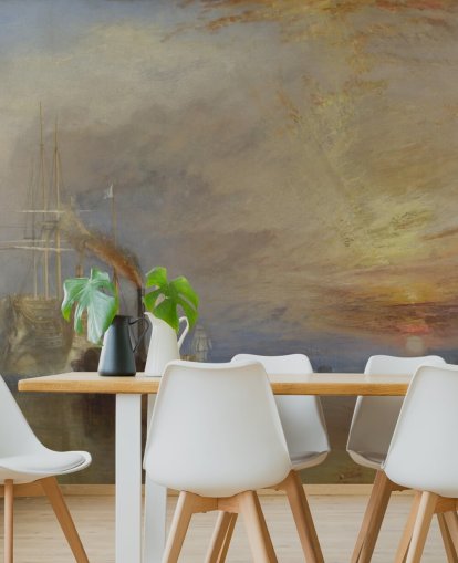papier peint mural d'art intitulé The Fighting Temeraire de J. M. W. Turner