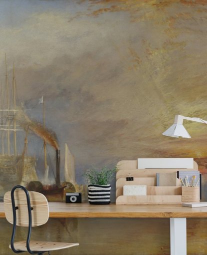 fine art wallpaper mural called The Fighting Temeraire by J. M. W. Turner