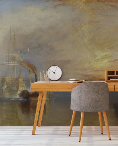 fine art wallpaper mural called The Fighting Temeraire by J. M. W. Turner