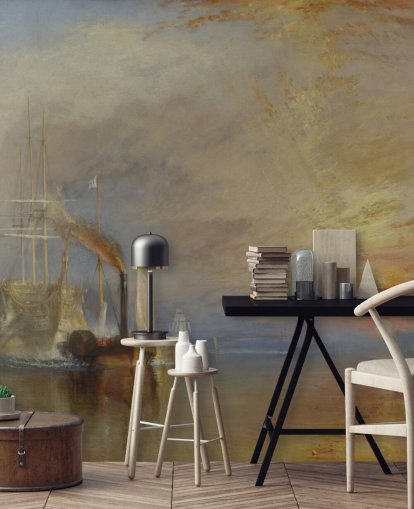 carta da parati fine art chiamata The Fighting Temeraire di J. M. W. Turner