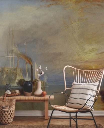 tapetväggmålning The Fighting Temeraire av J.M.W. Turner