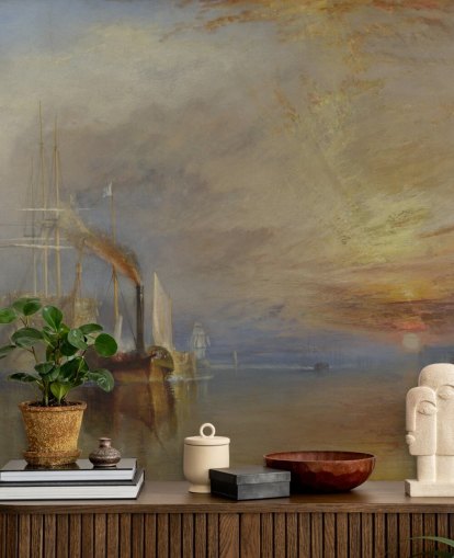 fine art wallpaper mural called The Fighting Temeraire by J. M. W. Turner
