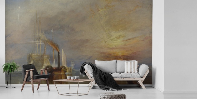 fine art wallpaper mural called The Fighting Temeraire by J. M. W. Turner