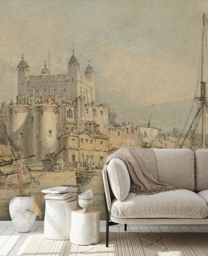 carta da parati fine art chiamata The Tower of London di J. M. W. Turner per camere da letto e uffici domestici