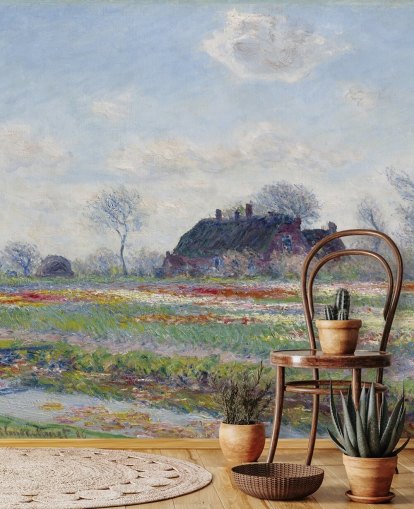 Claude Monetin monet-taustakuvamaalaus nimeltä Tulip Fields at Sassenheim, kirjoittanut Claude Monet makuuhuoneisiin ja oleskelutiloihin Claude Monetin monet-taustakuvamaalaus nimeltä Tulip Fields at Sassenheim, kirjoittanut Claude Monet makuuhuoneisiin ja oleskelutiloihin