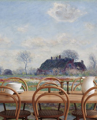 monet wallpaper mural called Tulip Fields at Sassenheim by Claude Monet for bedrooms and lounges monet wallpaper mural called Tulip Fields at Sassenheim by Claude Monet for bedrooms and lounges