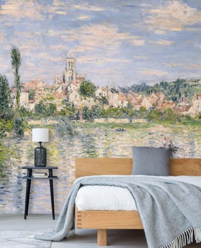 mural de pared de bellas artes llamado Vetheuil in Summer de Claude Monet para salas de estar y comedores mural de pared de bellas artes llamado Vetheuil in Summer de Claude Monet para salas de estar y comedores