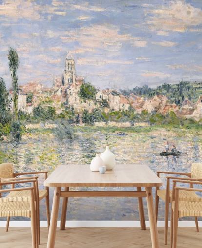 mural de pared de bellas artes llamado Vetheuil in Summer de Claude Monet para salas de estar y comedores mural de pared de bellas artes llamado Vetheuil in Summer de Claude Monet para salas de estar y comedores