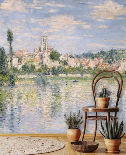 fine art wall mural called Vetheuil in Summer by Claude Monet for living rooms and dining rooms