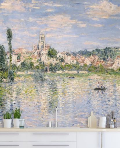 murale d'arte chiamato Vetheuil in Summer di Claude Monet per salotti e sale da pranzo murale d'arte chiamato Vetheuil in Summer di Claude Monet per salotti e sale da pranzo