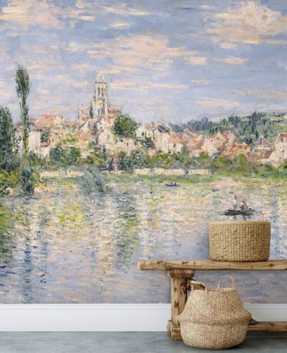 fine art wall mural called Vetheuil in Summer by Claude Monet for living rooms and dining rooms