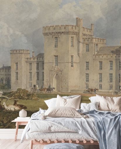 fine art wall mural called View of Hampton Court by J. M. W. Turner 