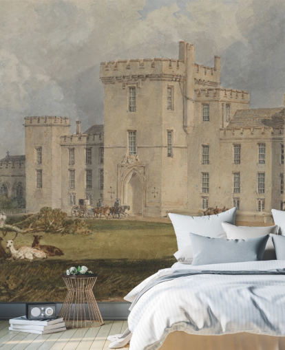 fine art wall mural called View of Hampton Court by J. M. W. Turner 