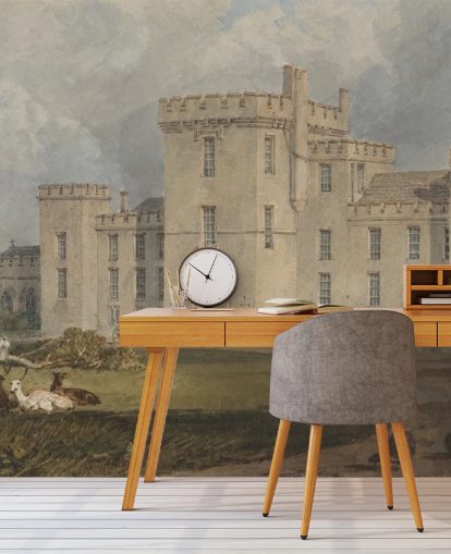 fine art wall mural called View of Hampton Court by J. M. W. Turner 