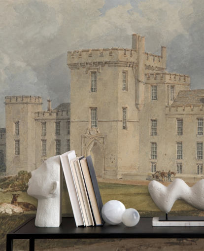 fine art wall mural called View of Hampton Court by J. M. W. Turner 