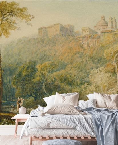 fine art wall mural called View of La Riccia by J. M. W. Turner for living rooms and bedrooms fine art wall mural called View of La Riccia by J. M. W. Turner for living rooms and bedrooms