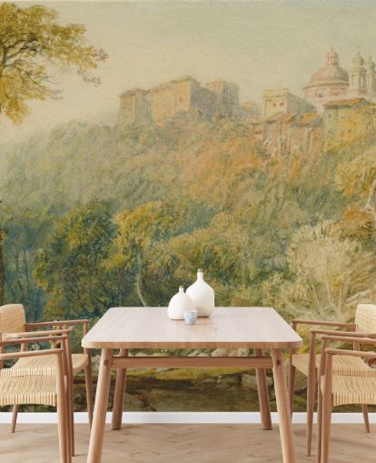 fine art wall mural called View of La Riccia by J. M. W. Turner for living rooms and bedrooms
