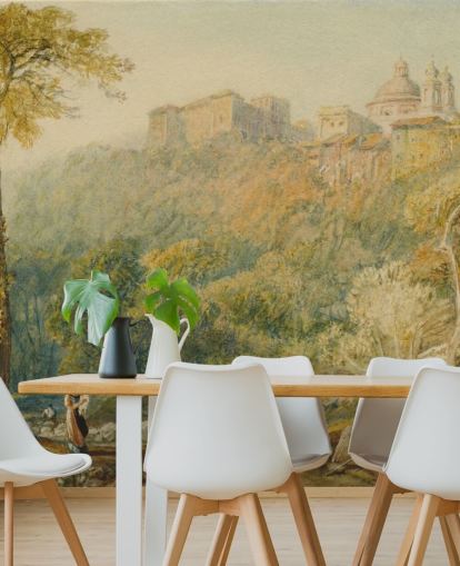 fine art wall mural called View of La Riccia by J. M. W. Turner for living rooms and bedrooms