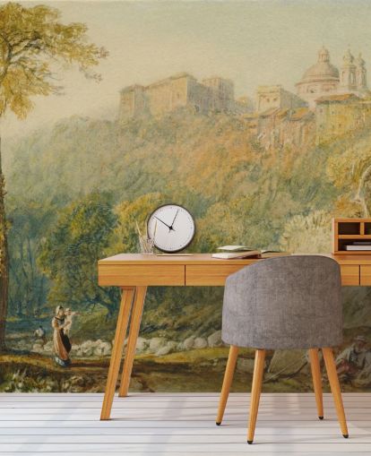 fine art wall mural called View of La Riccia by J. M. W. Turner for living rooms and bedrooms