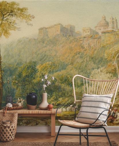 Kunstmalerei mit dem Titel View of La Riccia von J. M. W. Turner für Wohn- und Schlafzimmer